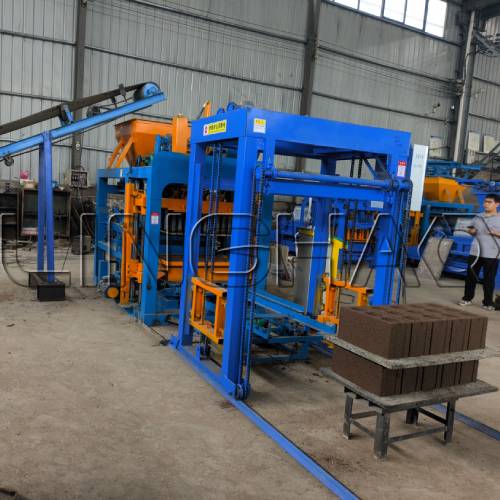 QT4-15 fully automatic block machine ready for shipment to Peru